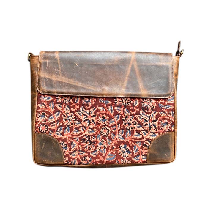 kalamkari laptop bag for women