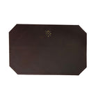 brown leather placemat 