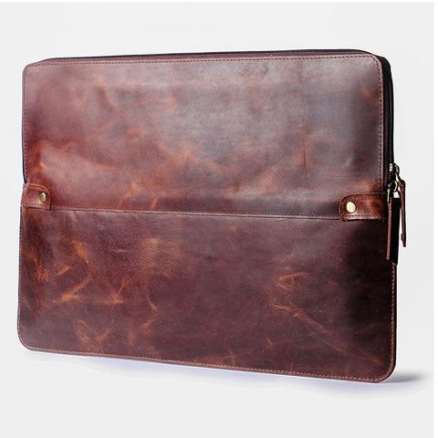 leather laptop sleeve zipper