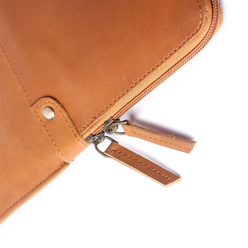 leather laptop envelope zipper 