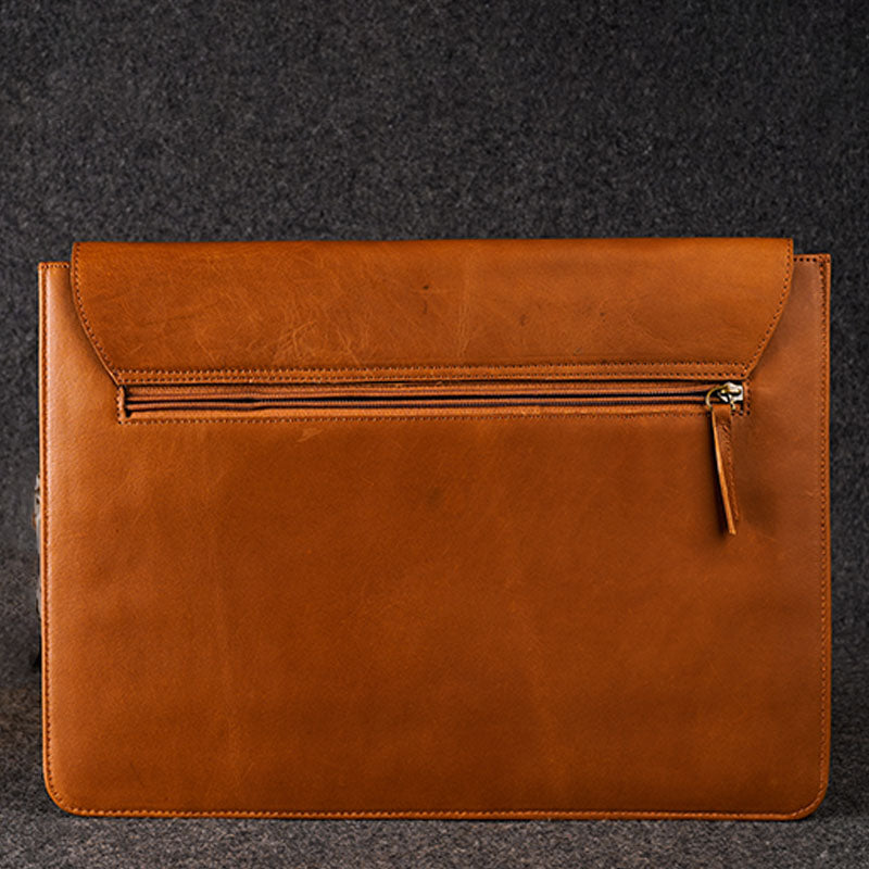 leather macbook sleeve back