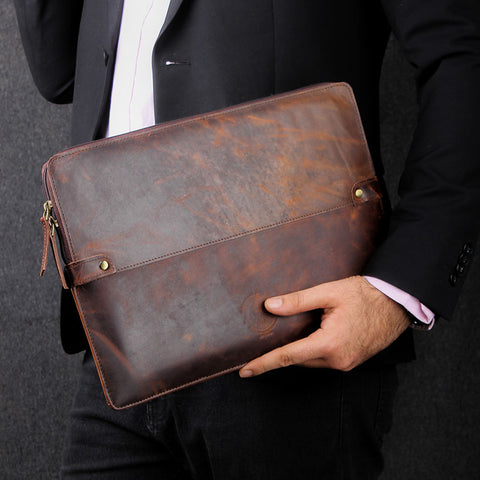 stylish leather laptop sleeve