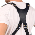 black camera shoulder strap