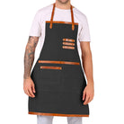 black canvas apron