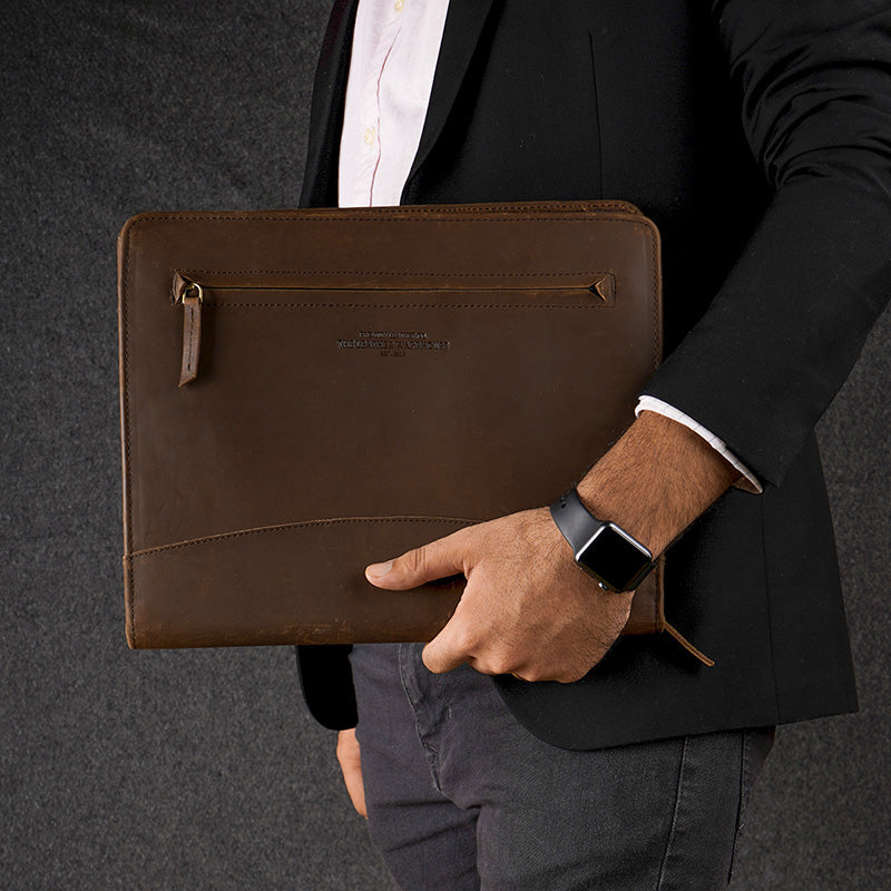 Leather padfolio A4