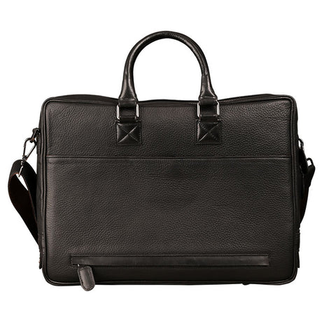 leather laptop bag office bag back side
