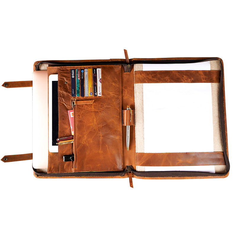 Leather legal document folder 