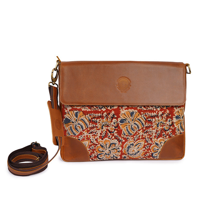 laptop office bag kalamkari fabric 