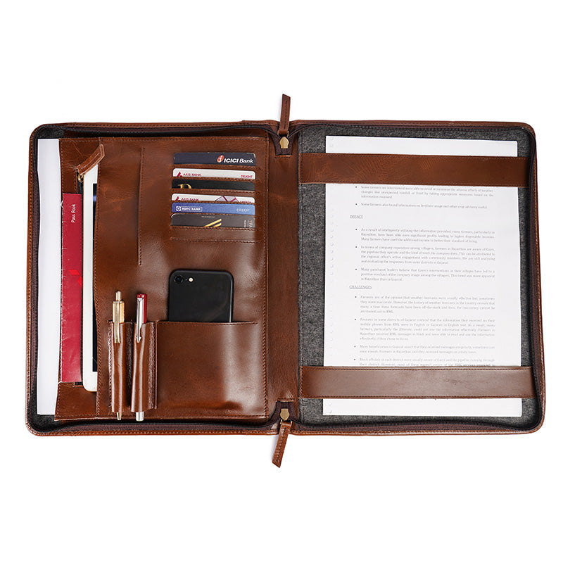 leather legal folder