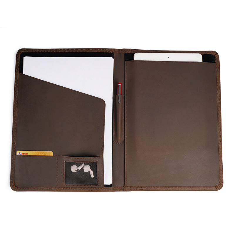 brown leather file inner