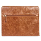 back A4 leather document folder tan