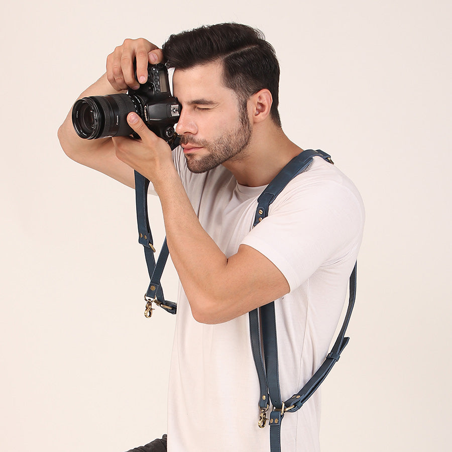 double side cameraman strap the leather warehouse