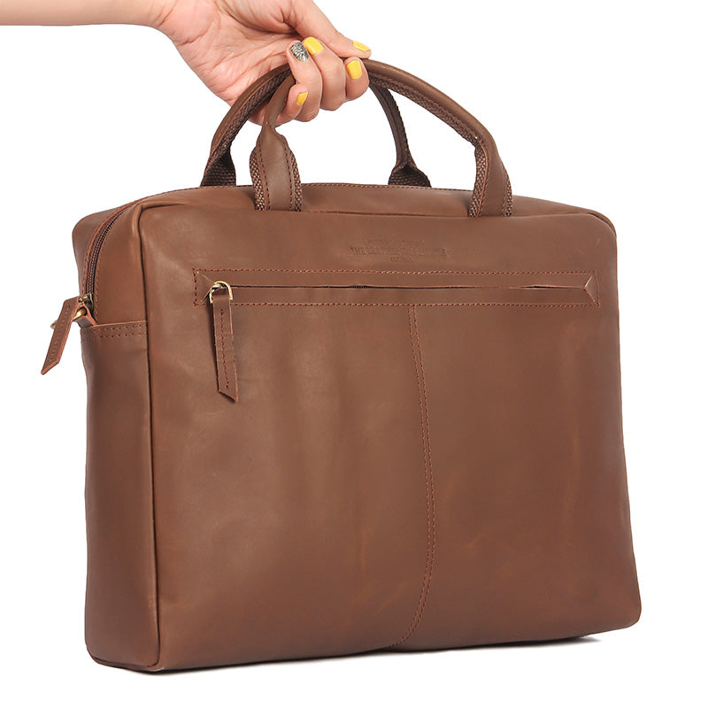 leather office messenger laptop bag with handle