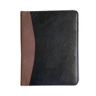 black & brown leather warehouse non zipper file folder 