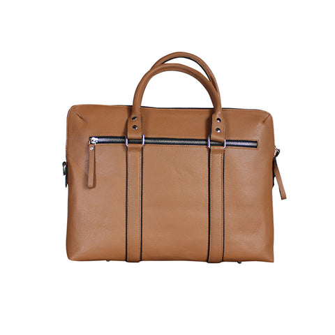 back side slim leather laptop bag for office 