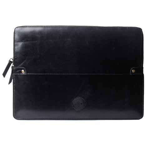 black leather laptop sleeve case cover