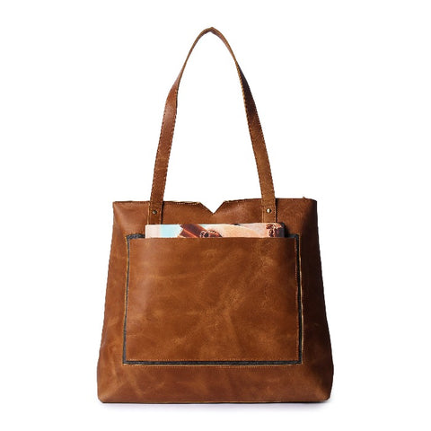 Leather women handbag front
