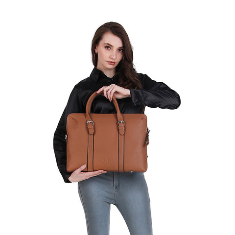 slim leather laptop bag for office lifestyle