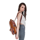 Women Traditional Leather Backpack 