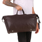 Leather Women's weekender Garment Bag 