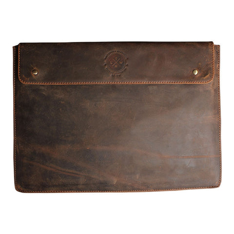 leather sleeve brown