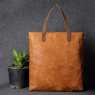 backside of leather tote purse bag for women ladies and girls