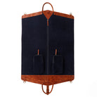 Leather travel garment bag zipper 