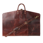 Personalized men's leather garment bag