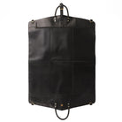 Leather travel garment bag black