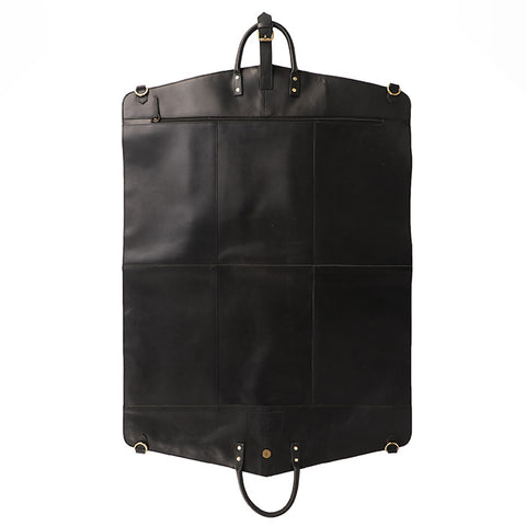leather travel suit bag outside 
