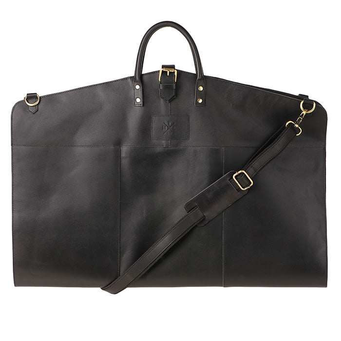 leather travel suit bag with strap 