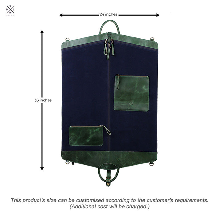 Leather foldable garment bag