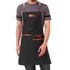 apron barber in black color 