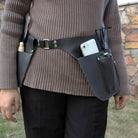 Leather florist tool belt with multiple pockets