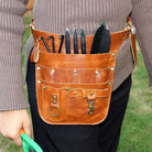 personalized leather florist gardening tool belt organizer