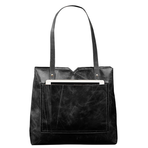 Leather women handbag  black 