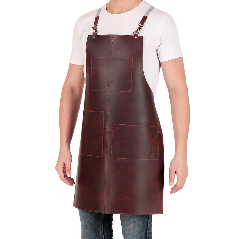 real leather apron