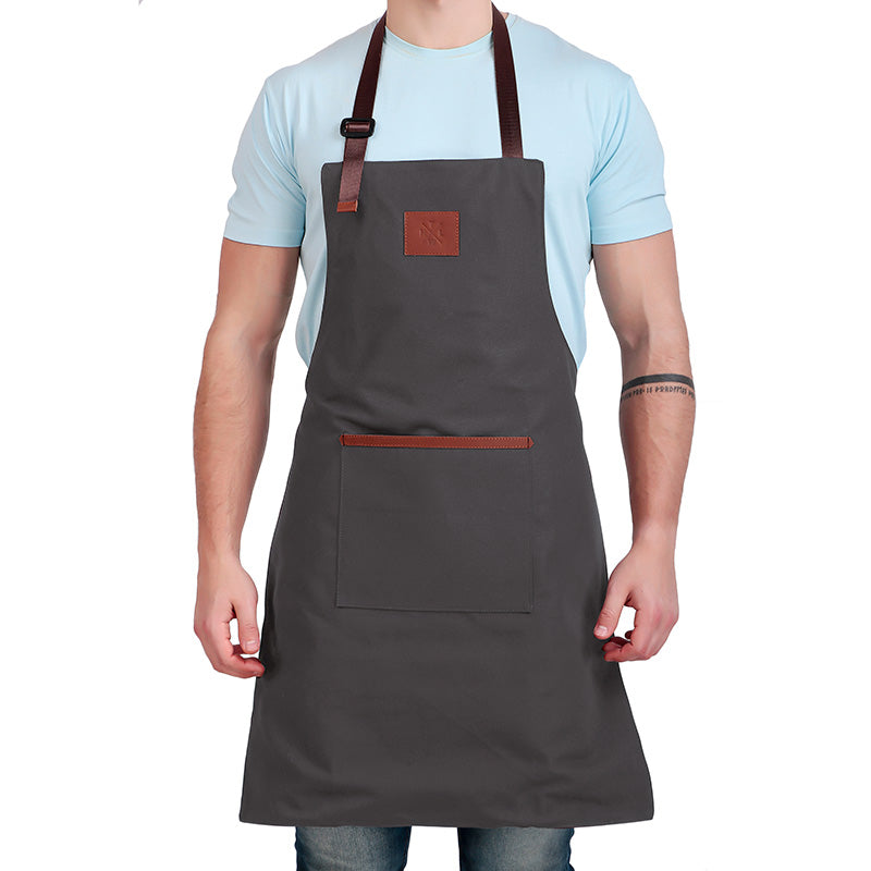 grey colour apron for executive chef