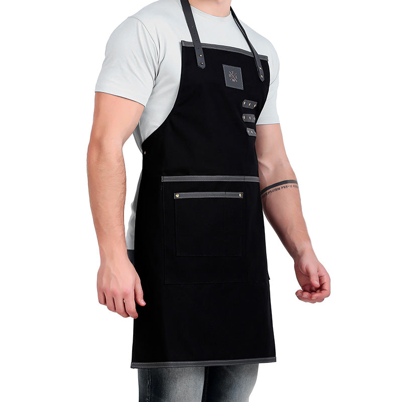 custom black salon apron