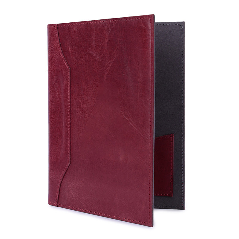 Leather menu cover and bill folder set for restaurants