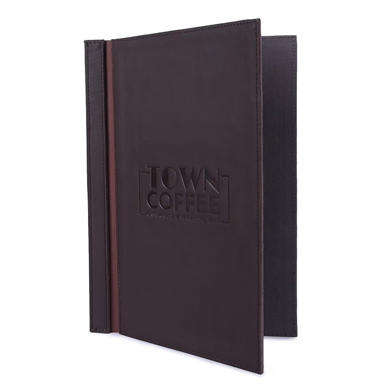 leather menu covers	