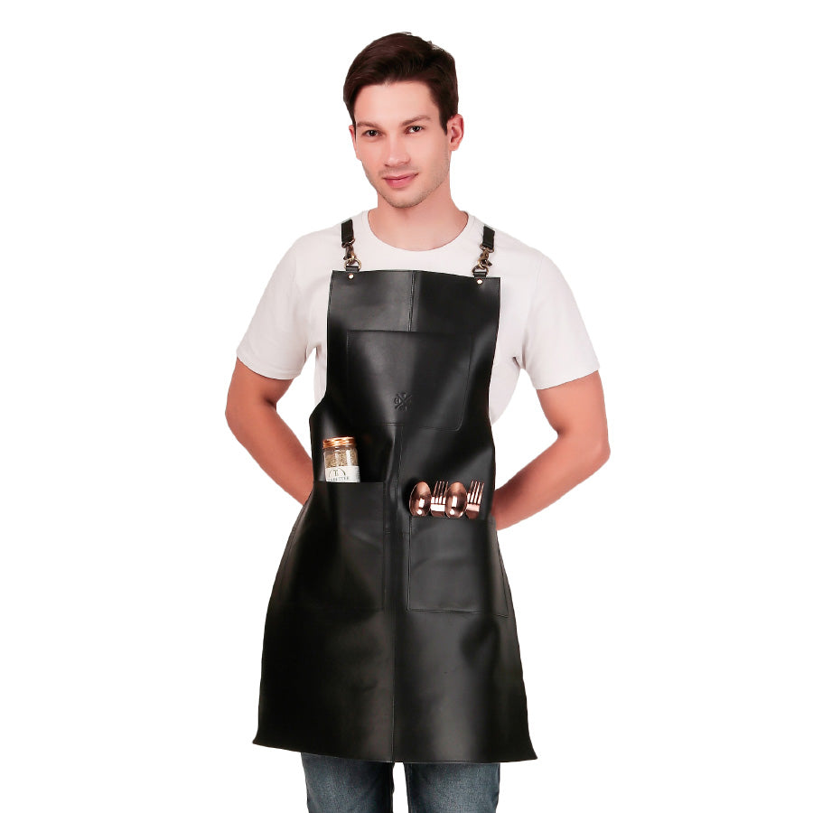 leather apron with pocket 