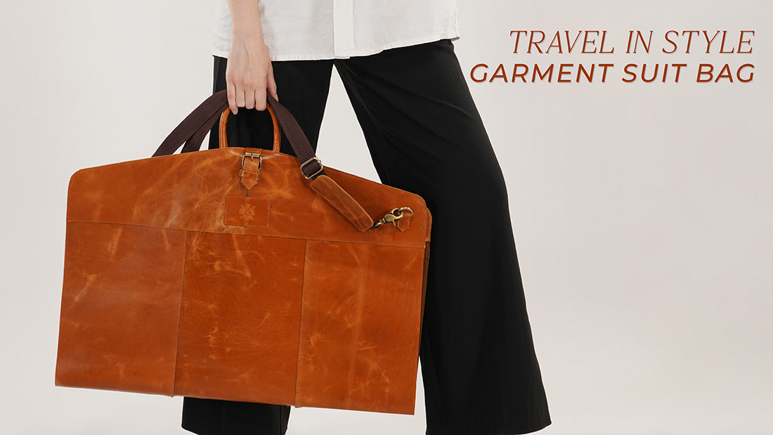 leather suit travel bag 