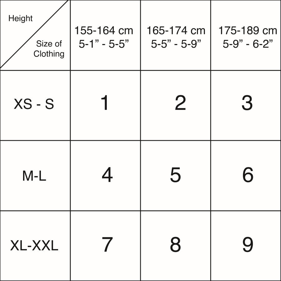 size chart apron