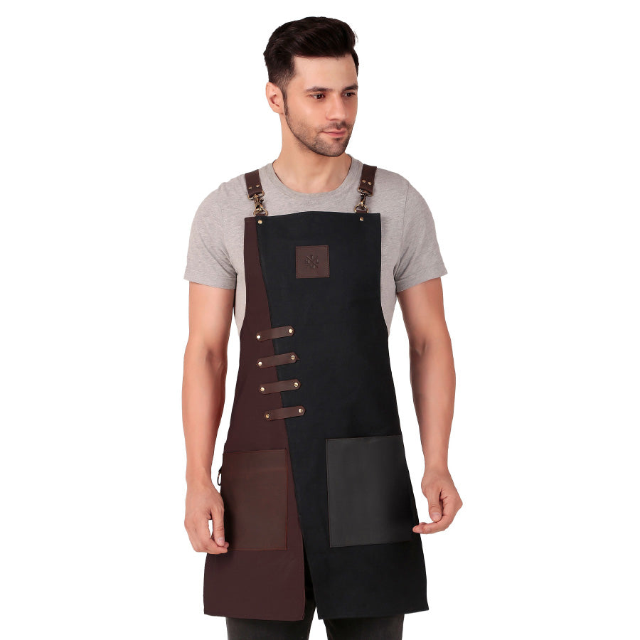 Brown canvas apron 