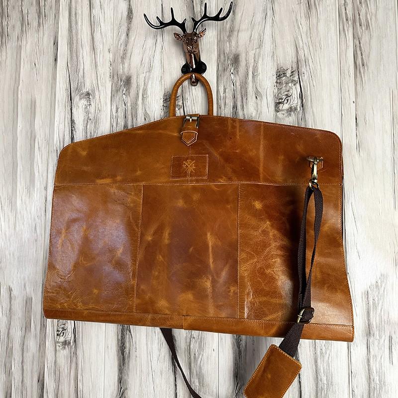 leather suit bag cover