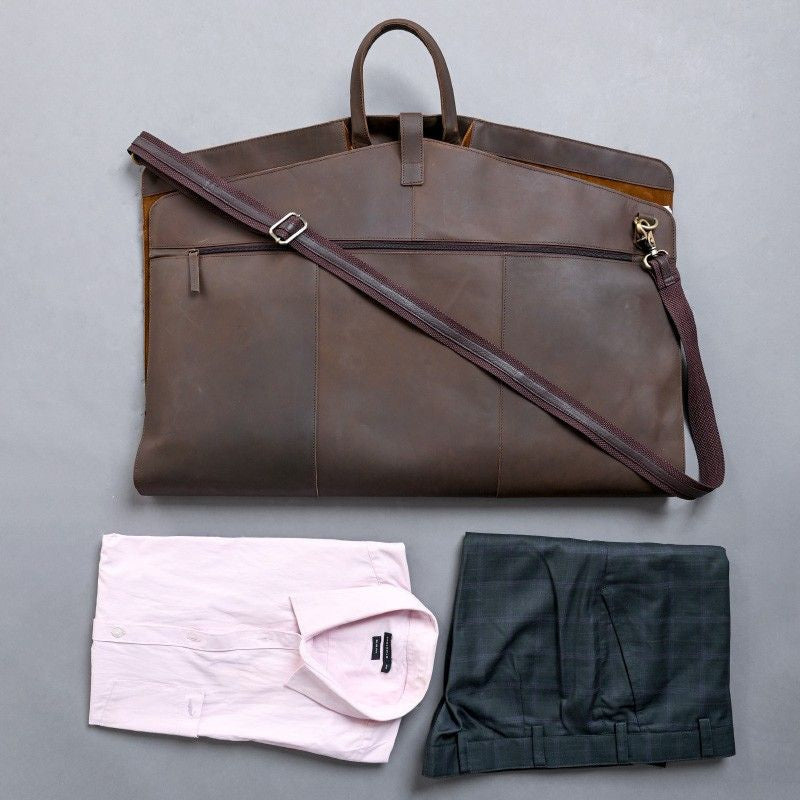 suit bag for clothes leather