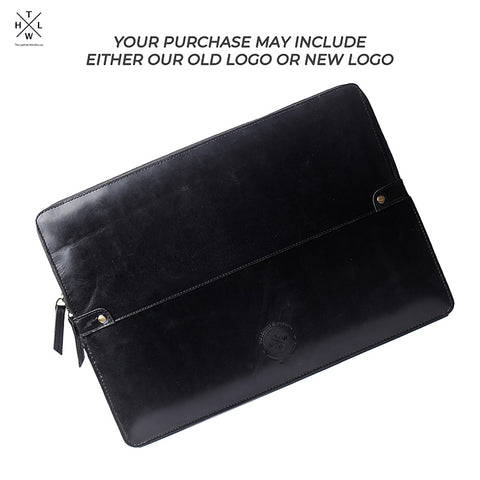 logo leather laptop sleeve case cover